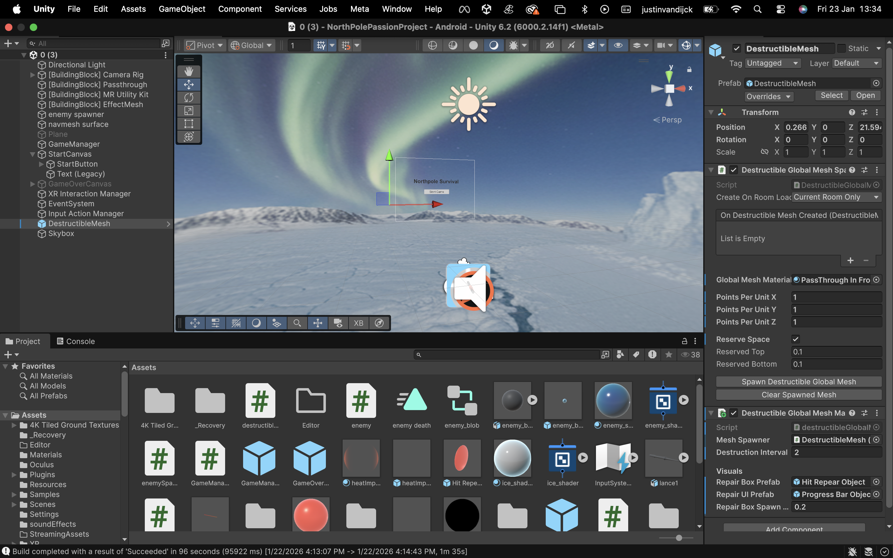 screenshot of skybox in unity